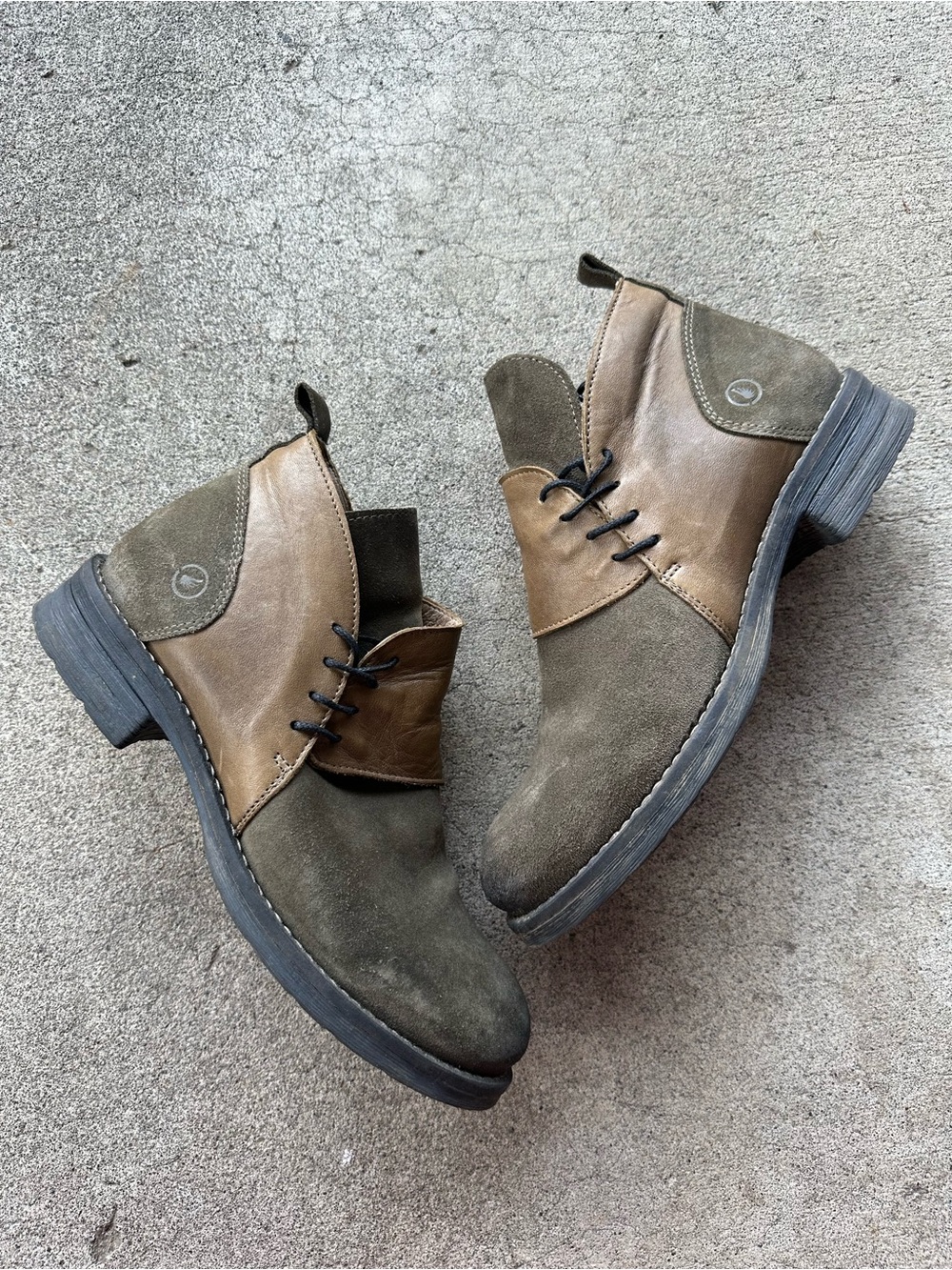Casta Two-Tone Brown Suede Leather Chukka Ankle Boots
